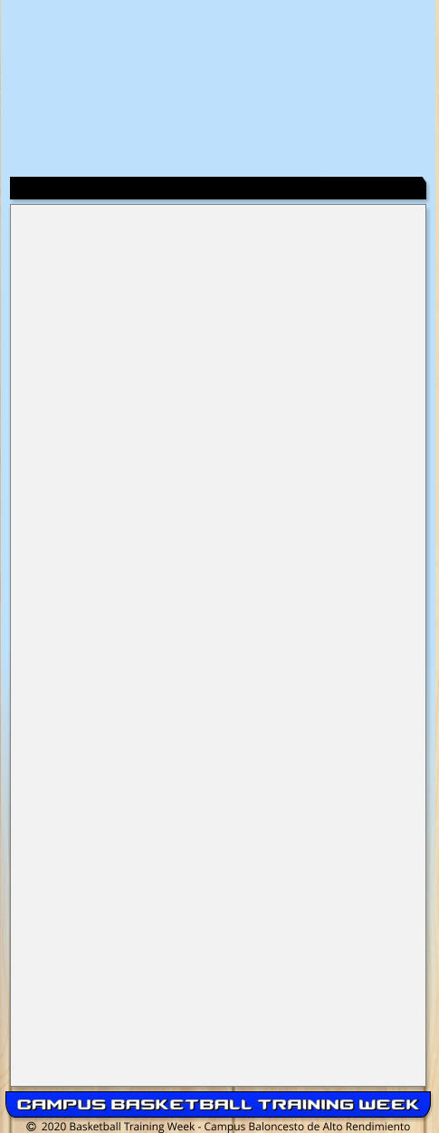   2020 Basketball Training Week - Campus Baloncesto de Alto Rendimiento